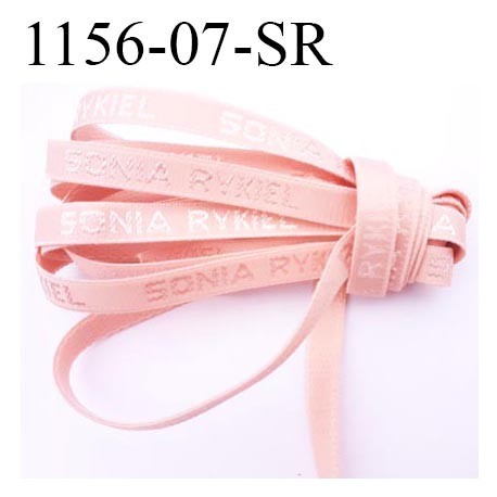 Elastique bretelle 7 mm de marque sonia rykiel inscription en surpiquage couleur chair rosé largeur 7 mm prix au mètre