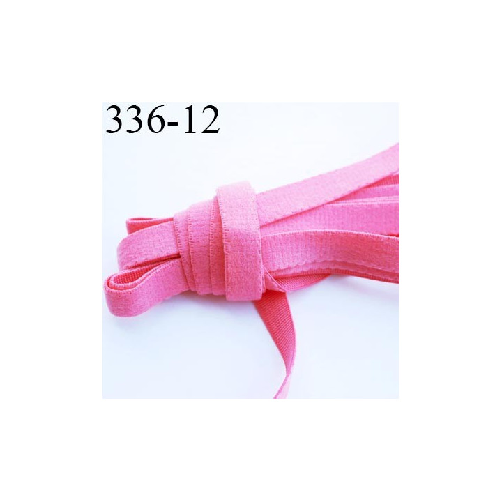 élastique plat largeur 12 mm couleur rouge rose fraise vendu au mètre