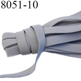 Elastique bretelle plat largeur 10 mm couleur gris argent superbe  très belle qualité haut de gamme prix au mètre