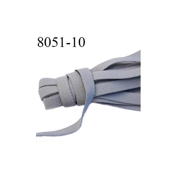 Elastique bretelle plat largeur 10 mm couleur gris argent superbe  très belle qualité haut de gamme prix au mètre