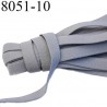 Elastique bretelle plat largeur 10 mm couleur gris argent superbe très belle qualité haut de gamme prix au mètre