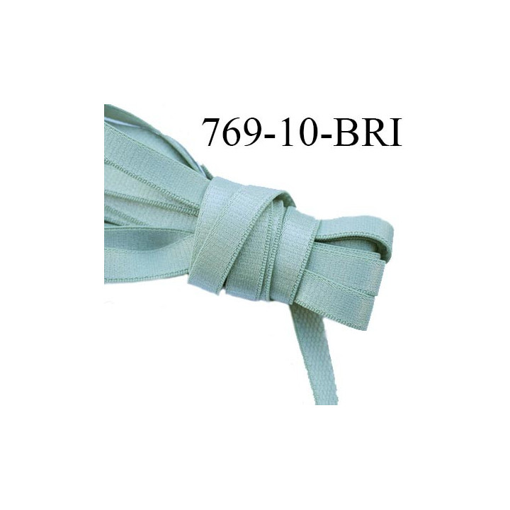 Elastique bretelle plat largeur 10 mm couleur vert olive  brillant superbe  très belle qualité haut de gamme prix au mètre
