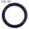 anneau métallique plastifié couleur noir brillant laqué pour soutien gorge diamètre 16 mm vendu à l'unité haut de gamme