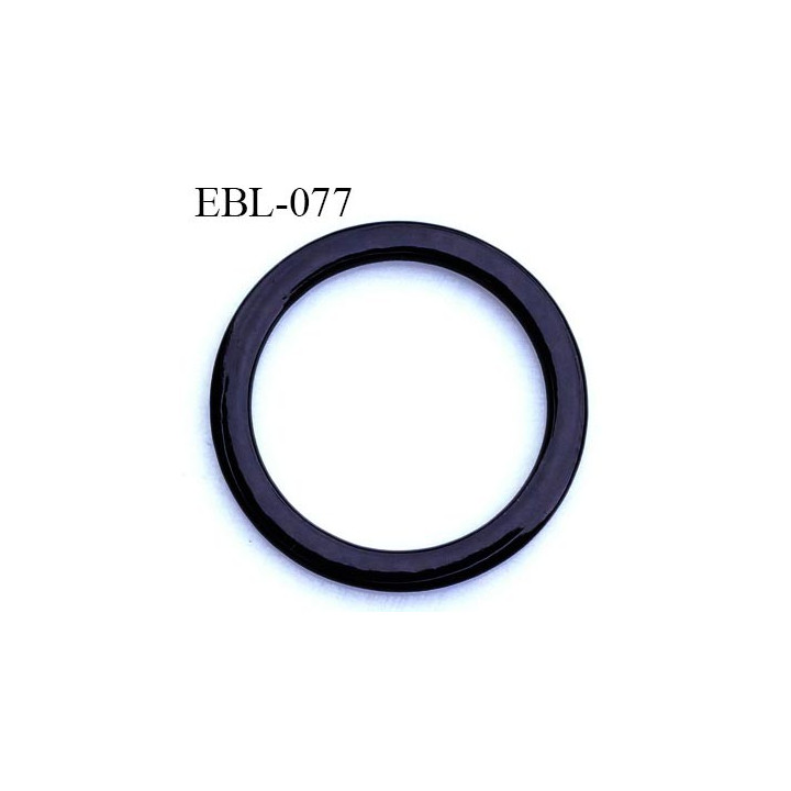 anneau métallique 6 mm plastifié noir  brillant laqué pour soutien gorge diamètre intérieur 6 mm prix à l'unité haut de gamme
