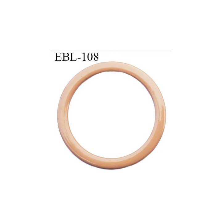 anneau métallique 6 mm plastifié chair  brillant laqué pour soutien gorge diamètre intérieur 6 mm prix à l'unité haut de gamme
