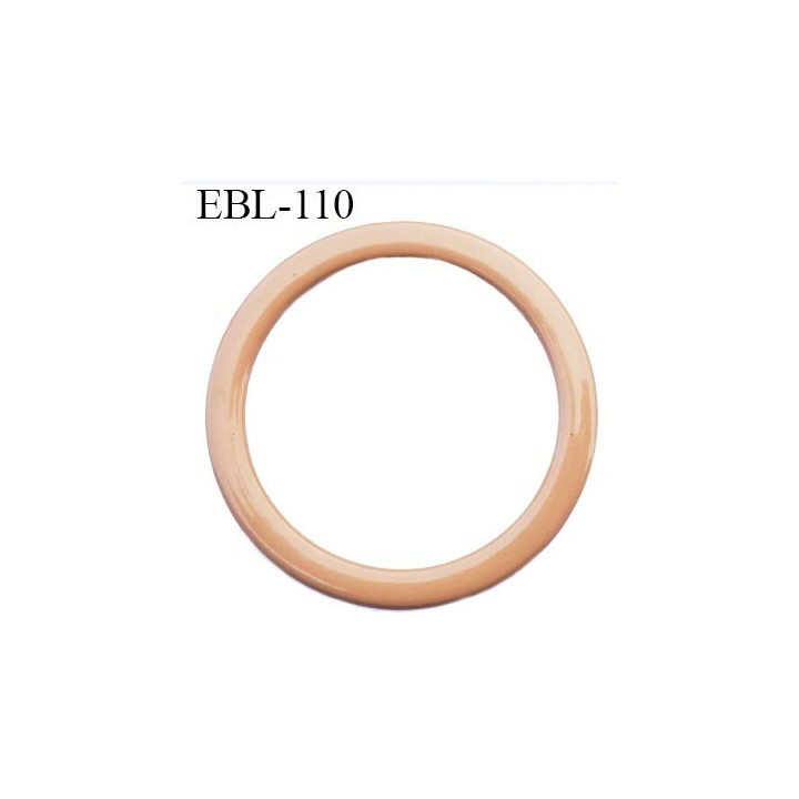 anneau métallique 8 mm plastifié chair  brillant laqué pour soutien gorge diamètre intérieur 8 mm prix à l'unité haut de gamme
