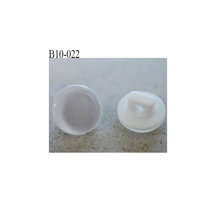 bouton diamètre 10 millimètres couleur blanc style nacré argenté brillant accroche par un trou au dos