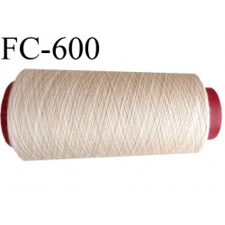 Cone 5000 mètres de fil mousse polyamide fil n°120 couleur crème sable bobiné en France