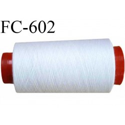 CONE de fil polyester fil n° 30 couleur blanc longueur de 1000 mètres bobiné en France