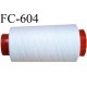 Cone de 1000 m de fil élastique couleur blanc spécial pour aiguille surjeteuse canette machine et aiguille recouvreuse