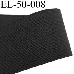 Elastique 50 mm plat très très belle qualité couleur noir brillant forte élasticité style brodé largeur 50 mm prix au mètre