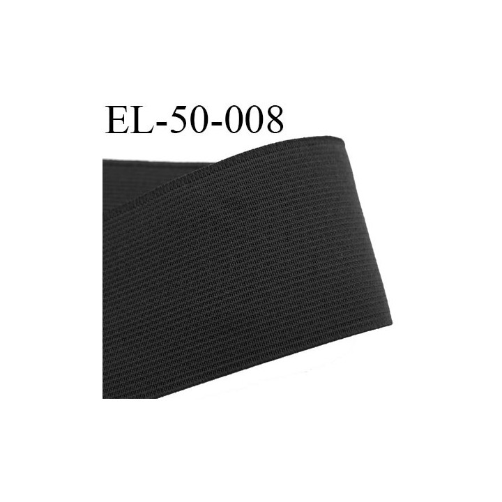 Elastique 50 mm plat très très  belle qualité couleur noir lumineux très belle élasticité prix au mètre