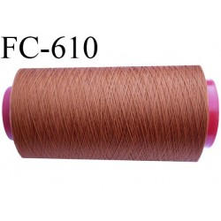 Cone 1000 mètres de fil mousse polyamide fil n°120 couleur terracotta bobiné en France