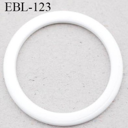 anneau métallique 6 mm plastifié blanc  brillant laqué pour soutien gorge diamètre intérieur 6 mm prix à l'unité haut de gamme