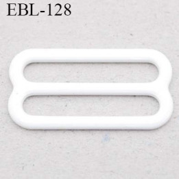 boucle de réglage 13 mm réglette métal plastifié blanc brillant  largeur 13 mm intérieur prix à l'unité haut de gamme