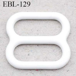 boucle de réglage 11 mm réglette métal plastifié blanc brillant  largeur 11 mm intérieur prix à l'unité haut de gamme