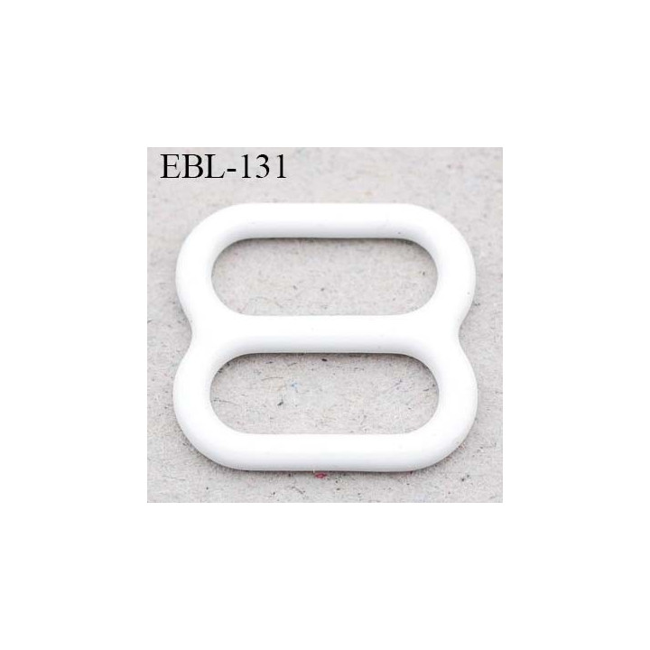 boucle de réglage 9 mm réglette métal plastifié blanc brillant  largeur 9 mm intérieur prix à l'unité haut de gamme