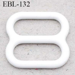 boucle de réglage 6 mm  réglette métal plastifié blanc brillant pour soutien gorge largeur intérieur 6 mm  haut de gamme