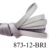 élastique lingerie bretelle plat largeur 12 mm épais superbe couleur gris brillant prix au mètre
