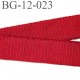 Galon ruban bretelle lingerie gros grain polyamide largeur 12 mm couleur rouge très solide prix au mètre