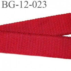 Galon ruban bretelle lingerie gros grain polyamide largeur 12 mm couleur rouge  très solide prix au mètre