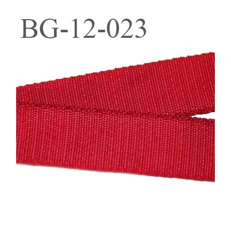 Galon ruban bretelle lingerie gros grain polyamide largeur 12 mm couleur rouge très solide prix au mètre