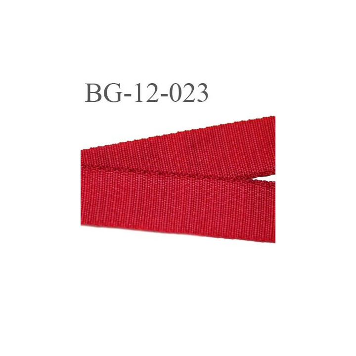 Galon ruban bretelle lingerie gros grain polyamide largeur 12 mm couleur rouge  très solide prix au mètre