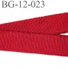 Galon ruban bretelle lingerie gros grain polyamide largeur 12 mm couleur rouge très solide prix au mètre