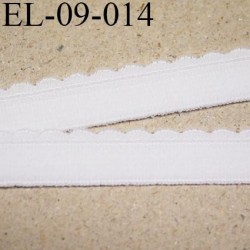 élastique 9 mm bretelle lingerie picot plat couleur blanc doux largeur 9 mm prix au mètre