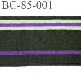 Bord-Côte  85 mm jersey synthétique bord cote largeur 85 mm longueur 1 mètre couleur  vert  kaki violet violine vert d'eau
