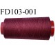 Destockage Cone 1000 m de fil  polyester  fil n°35 couleur lie de vin ou bordeaux clair cone 1000 mètres bobiné en France