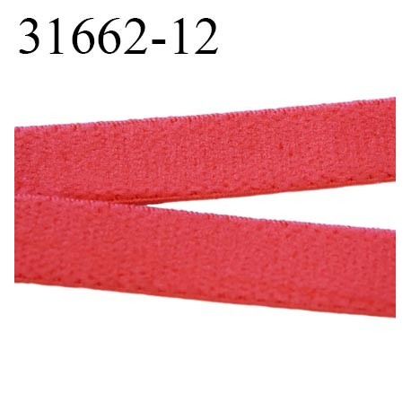 Elastique plat 12 mm bretelle et lingerie couleur rouge coraille sweat superbe qualité haut de gamme prix au mètre