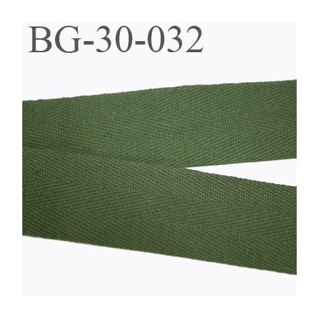 biais sergé 30 mm 100 % coton superbe souple galon ruban couleur vert kaki largeur 30 mm prix au mètre