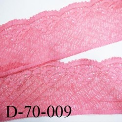 dentelle 70 mm  couleur rose  lycra souple et douce  largeur 70 mm prix au mètre