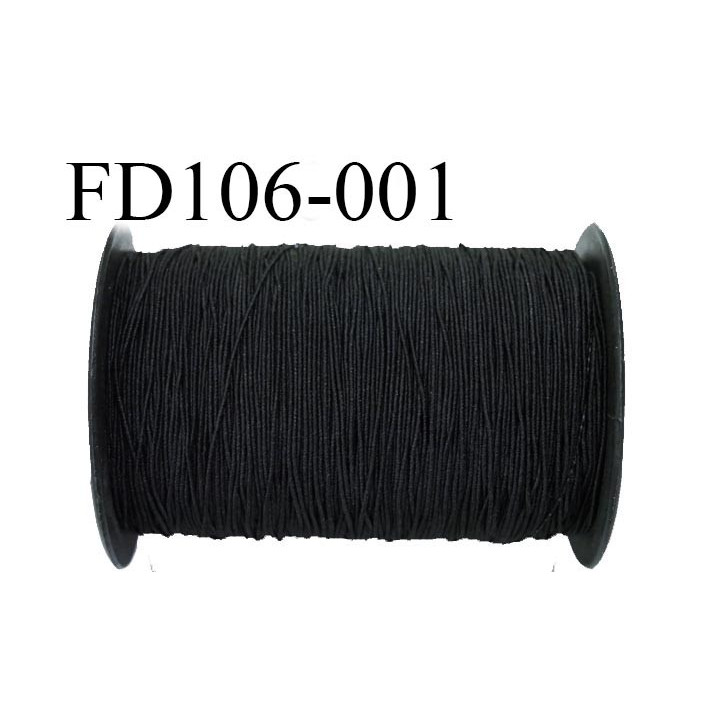 Destockage Grosse bobine de 700 m de fil élastique smock fronceur gomme couleur noir longueur 700 mètres diamètre 0.8 mm