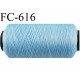 Bobine de 500 m de fil élastique couleur bleu ciel spécial pour aiguille surjeteuse et canette machine fil n° 120