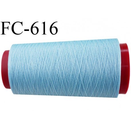 Cone de 1000 m de fil élastique couleur bleu ciel spécial pour aiguille surjeteuse canette machine fil n° 120