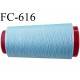 Cone de 2000 m de fil élastique couleur bleu ciel spécial pour aiguille surjeteuse canette machine fil n° 120