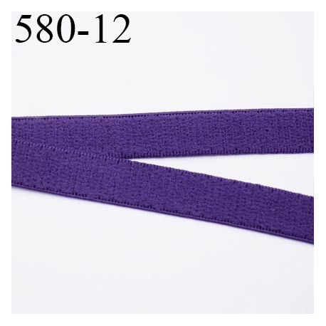 élastique plat largeur 12 mm couleur violet vendu au mètre