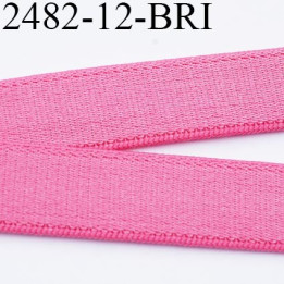 Elastique bretelle plat largeur 10 mm couleur rose confetti  brillant superbe  très belle qualité haut de gamme prix au mètre