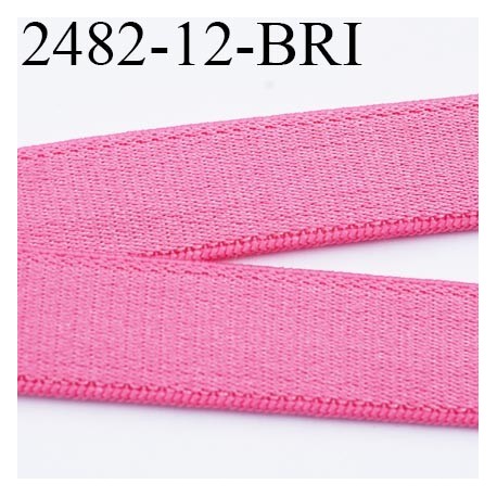 Elastique bretelle plat largeur 10 mm couleur rose confetti brillant superbe très belle qualité haut de gamme prix au mètre