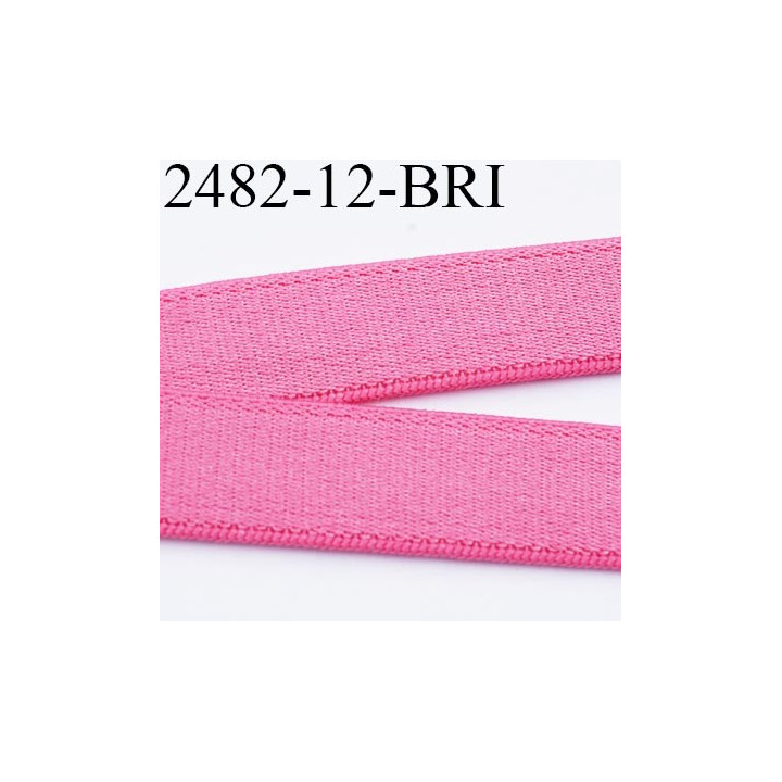 Elastique bretelle plat largeur 10 mm couleur rose confetti  brillant superbe  très belle qualité haut de gamme prix au mètre
