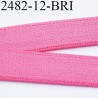 Elastique bretelle plat largeur 10 mm couleur rose confetti brillant superbe très belle qualité haut de gamme prix au mètre