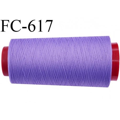Cône de 1000 mètres fil mousse polyamide n° 120 couleur violet longueur de 1000 mètres bobiné en France