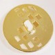 bouton 15 mm en pvc couleur or ou doré et blanc très beau accroche par anneau diamètre 15 millimètres