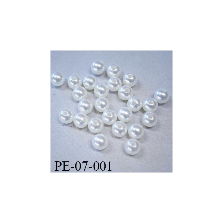 Perle nacré percée diamètre 7 à 8 mm prix de la pièce
