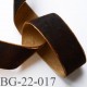galon ruban 22 mm en velours couleur marron avec des reflets cuivre souple et doux largeur 22 mm prix au mètre