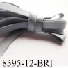Elastique bretelle plat largeur 12 mm couleur gris brillant superbe très belle qualité haut de gamme prix au mètre
