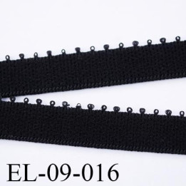 élastique  9 mm bretelle lingerie et culotte picot plat  couleur noir  doux largeur 9 mm prix au mètre