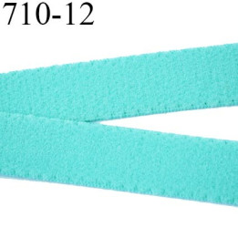 élastique plat largeur 12 mm couleur vert aqua  vendu au mètre